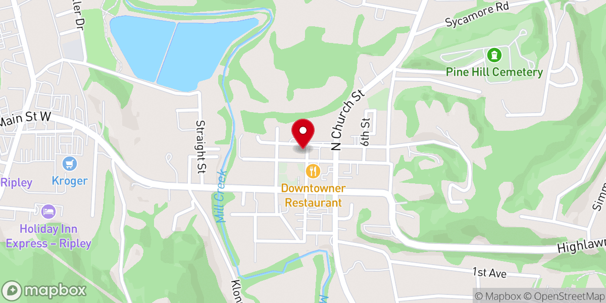 Map showing location of Calvary United Methodist Church
