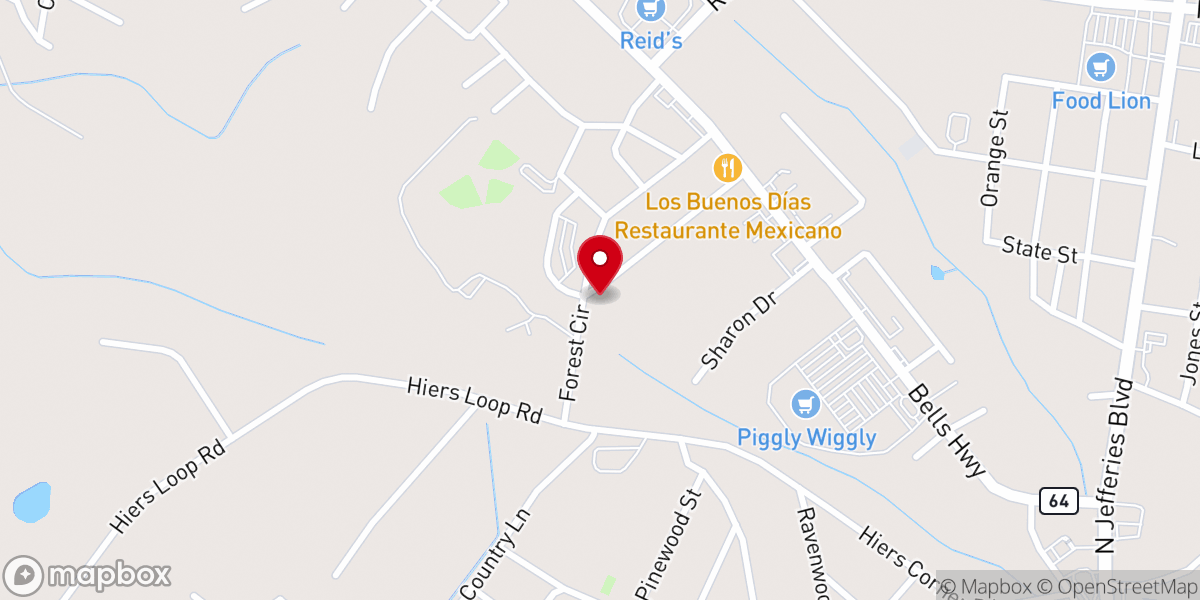 Map showing location of Colleton Baptist Association