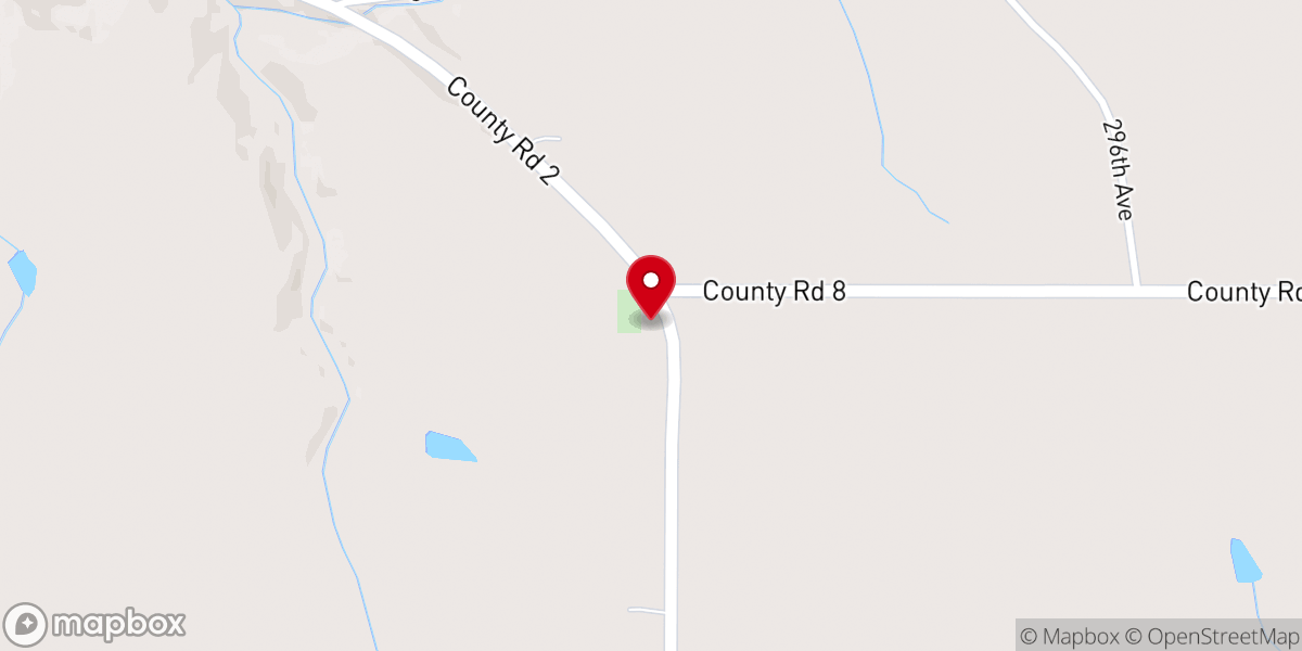 Map showing location of Hilltop Fellowship Church