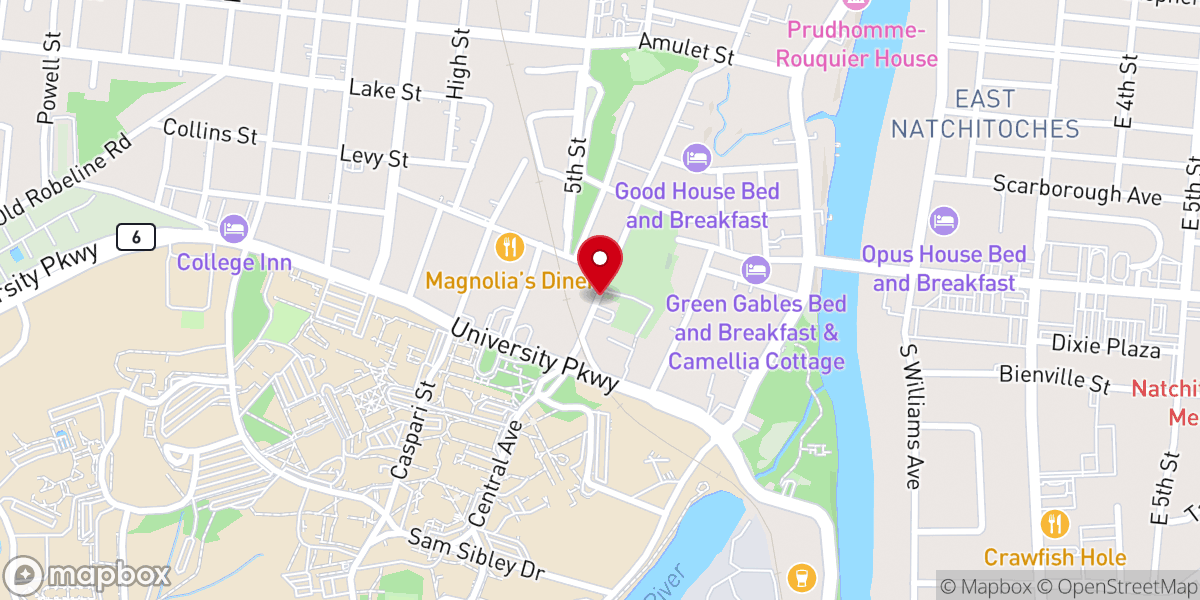 Map showing location of Holy Cross Catholic Church