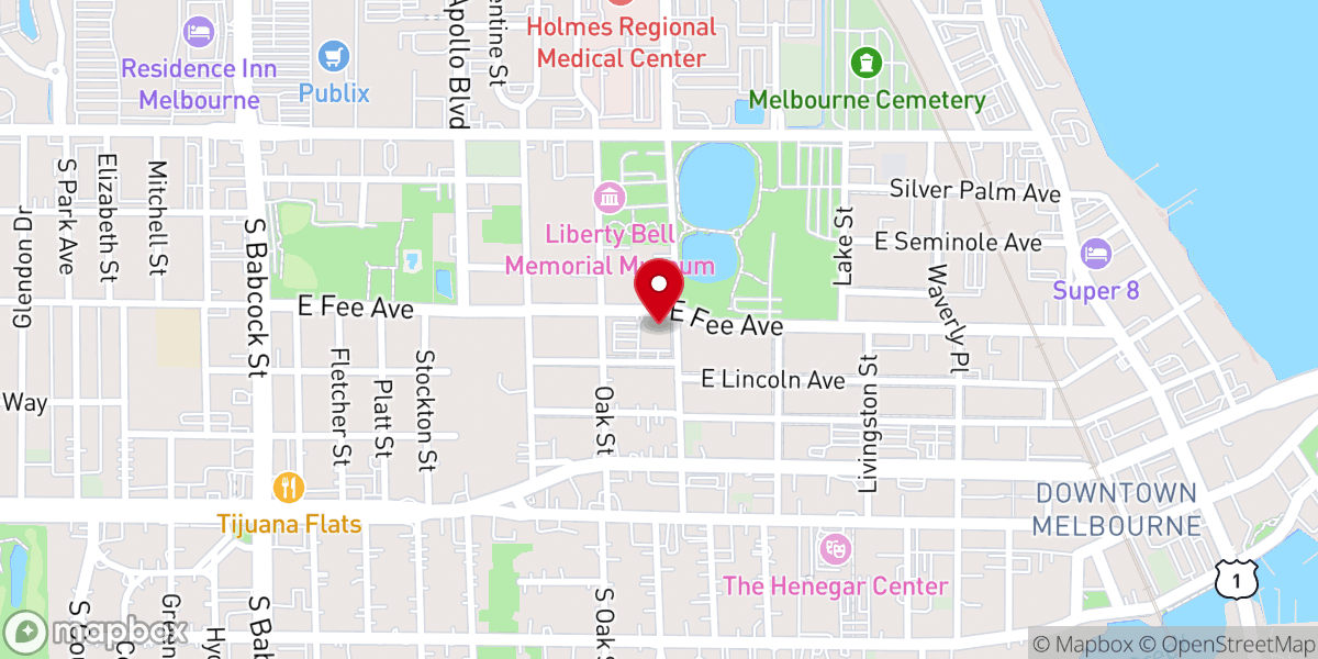 Map showing location of Our Lady of Lourdes Catholic Church