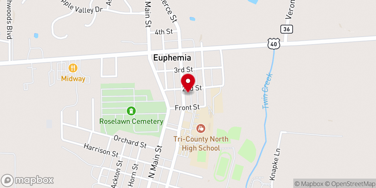 Map showing location of Lewisburg Missionary Baptist Church