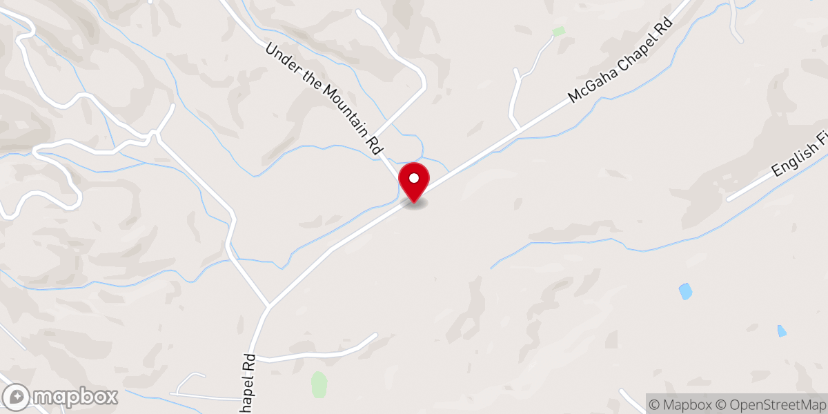 Map showing location of McGaha Chapel