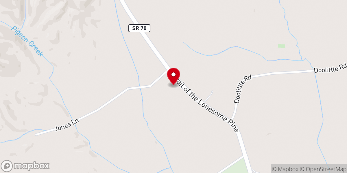 Map showing location of Romeo Church
