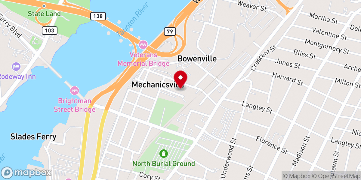 Map showing location of St. Michael's Catholic Church