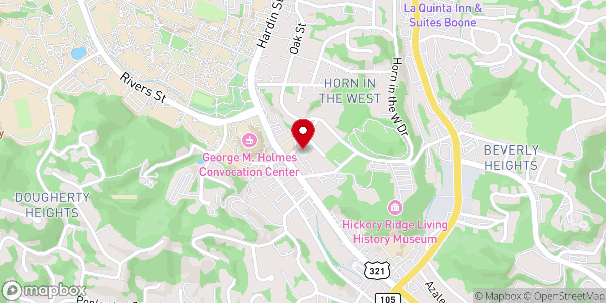 Map showing location of Appalachian Chapel of the Global Methodist Church