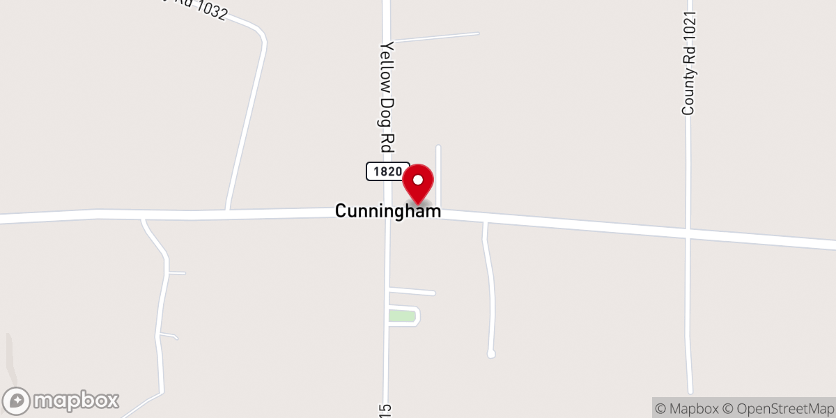 Map showing location of Corinth United Methodist