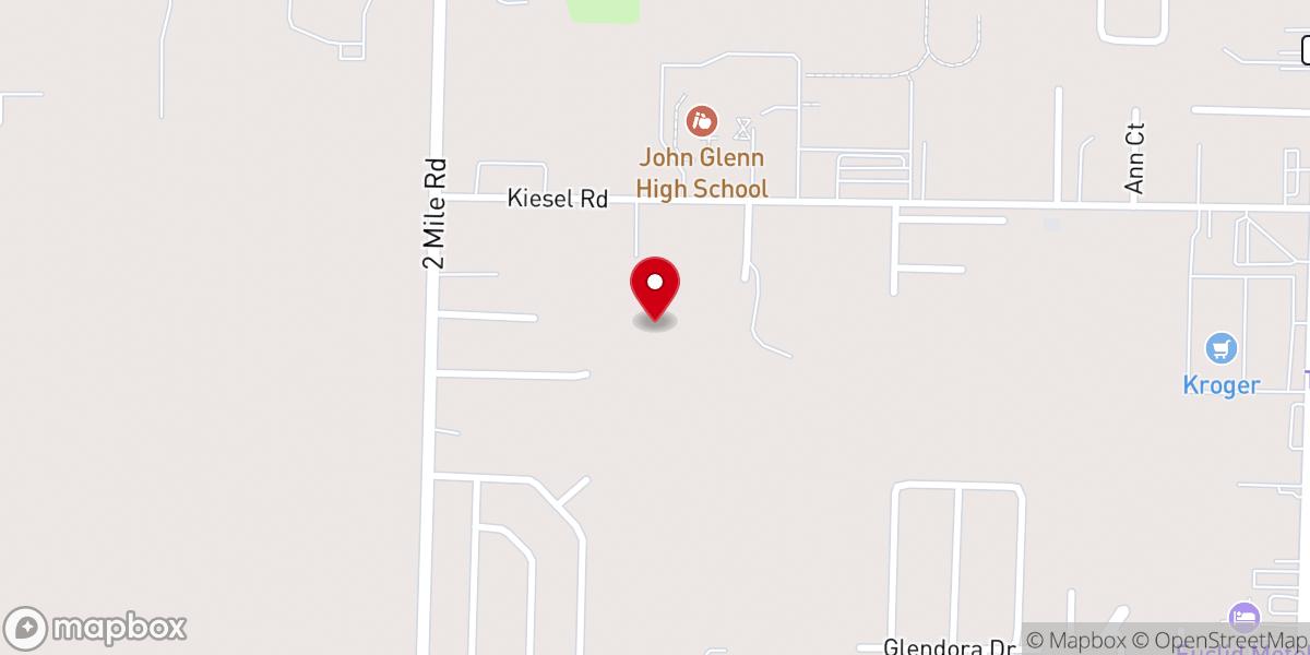 Map showing location of Kiesel Road church of Christ