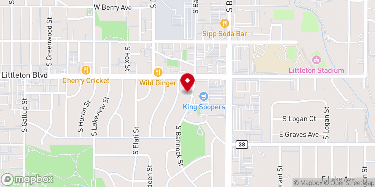 Map showing location of Love INC of Littleton