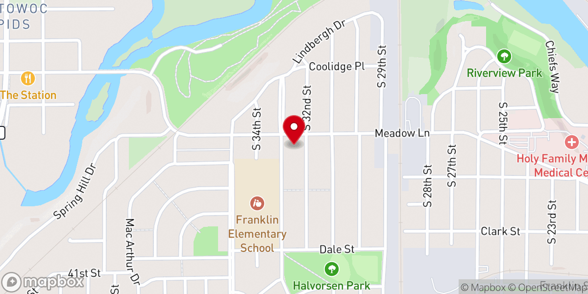 Map showing location of Bethany Evangelical Lutheran