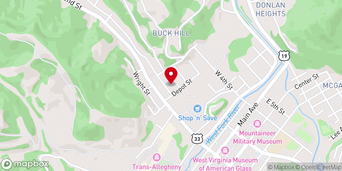 Map showing location of Broad Street United Methodist Church