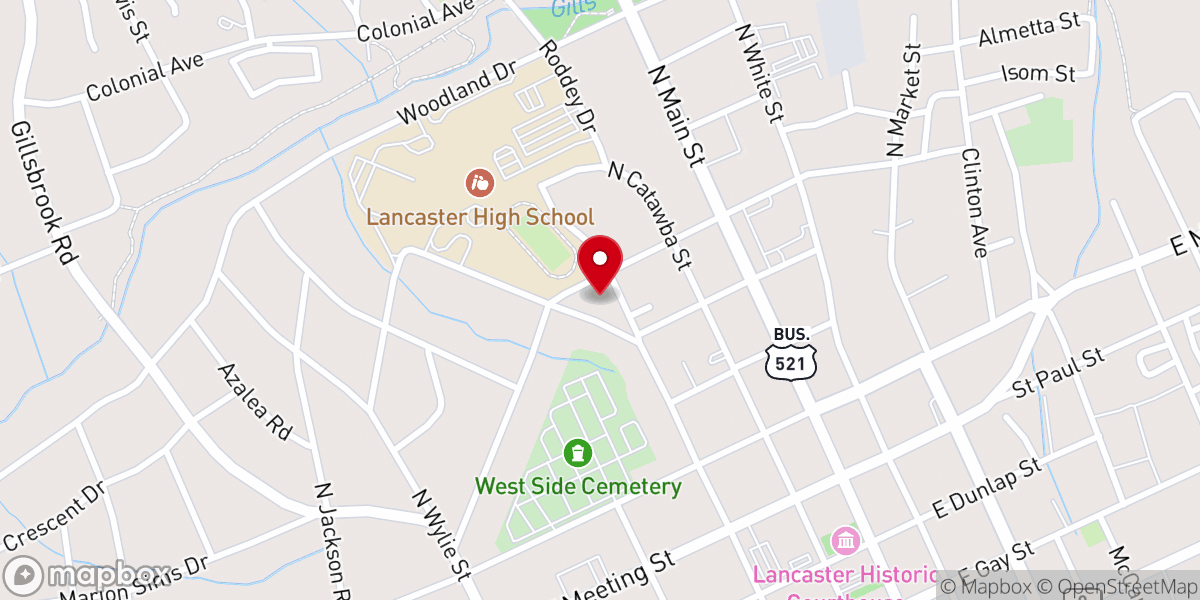 Map showing location of Reformation Lutheran Church