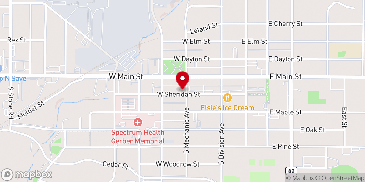 Map showing location of Grace Community Church