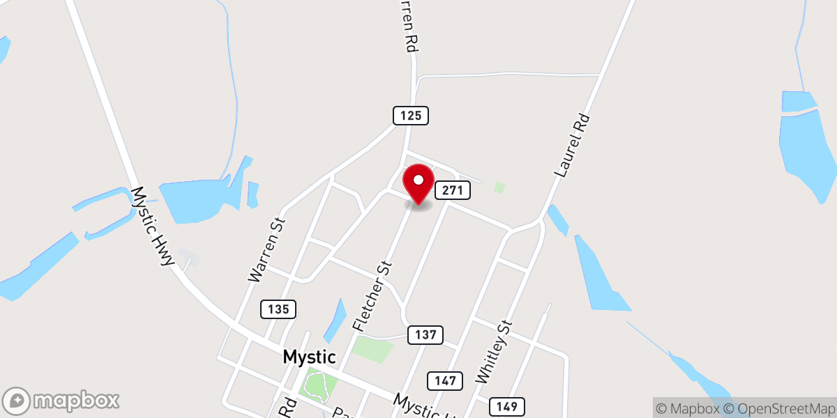 Map showing location of Pine Blossom Church