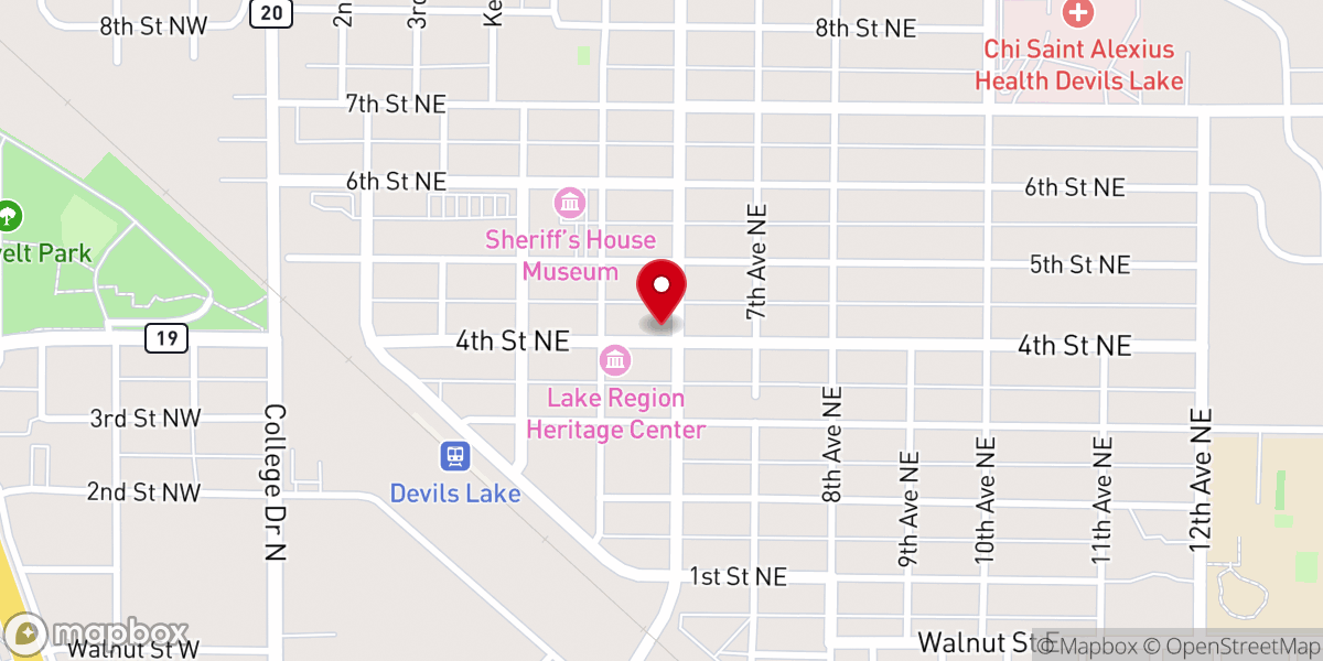 Map showing location of St Joseph's Catholic Church