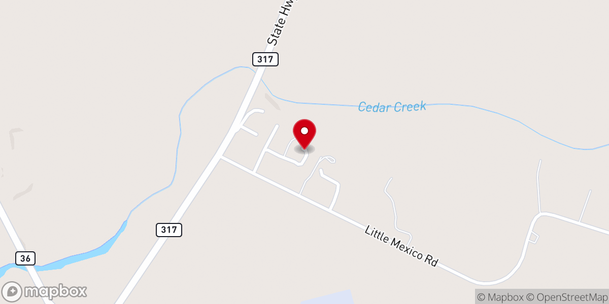 Map showing location of Mount Calvary Church