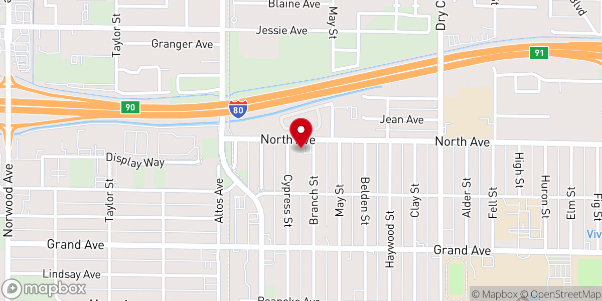 Map showing location of Mount Hermon Baptist Church