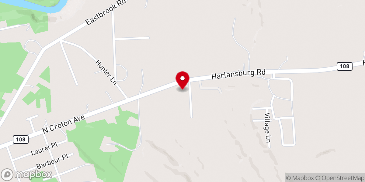 Map showing location of Evangel Community Church