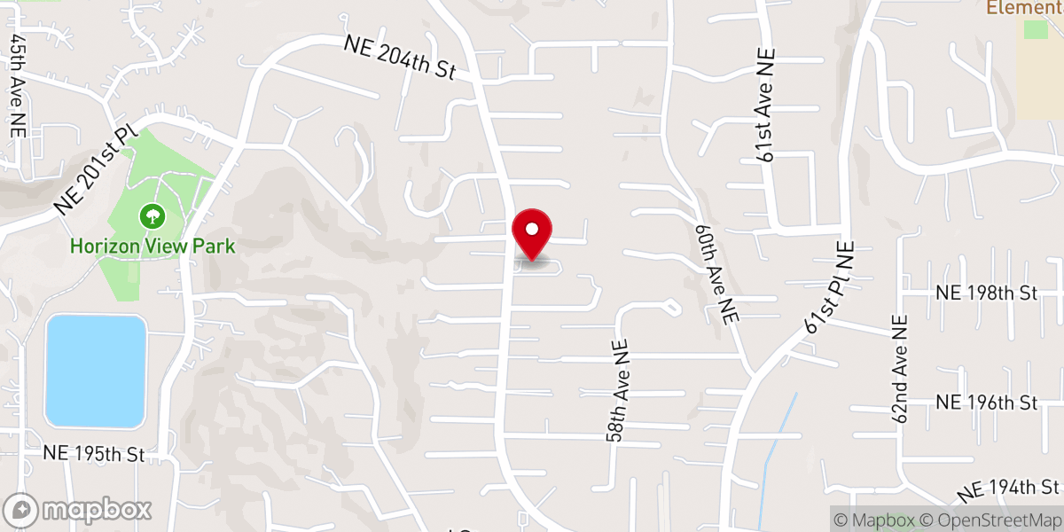 Map showing location of Biserica Speranţa Seattle