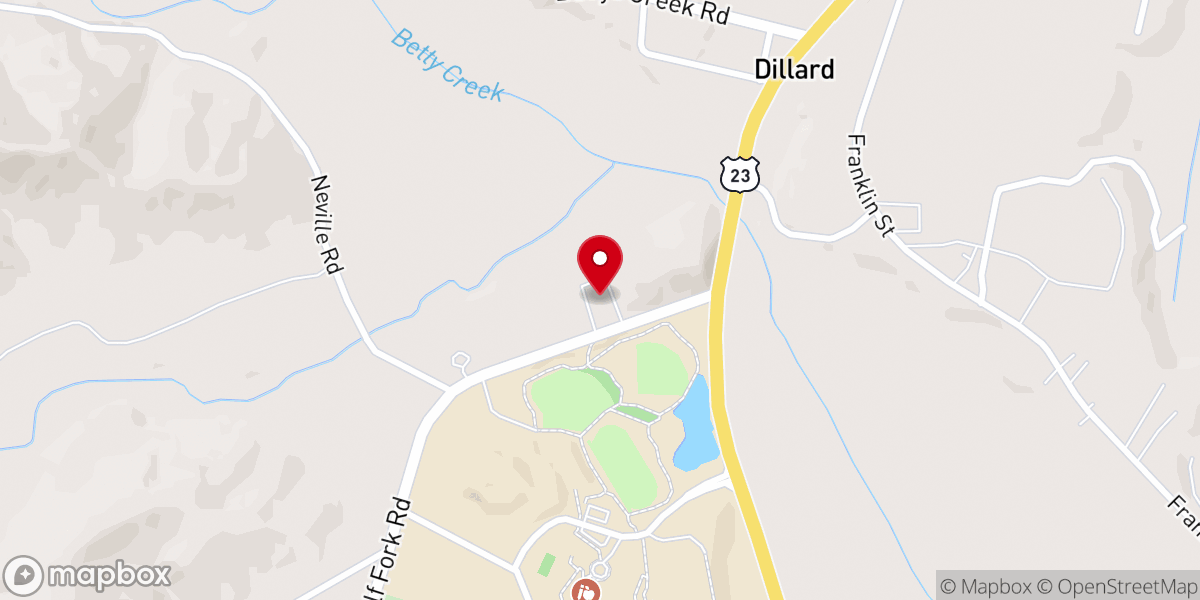 Map showing location of Rabun Gap Presbyterian Church - Food Distribution Center