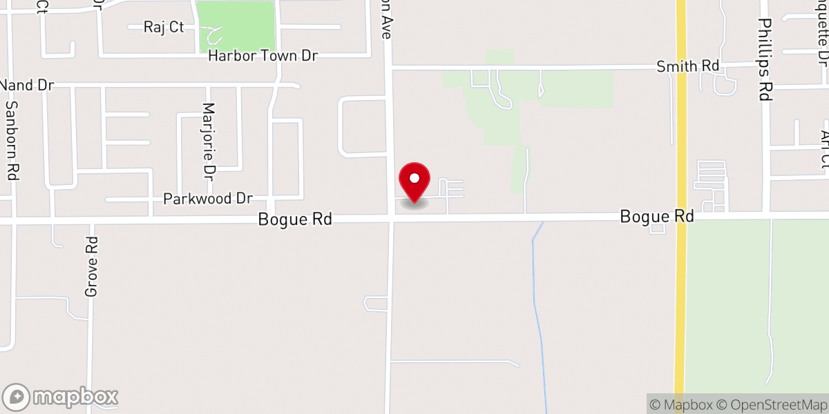 Map showing location of Grace Baptist Church