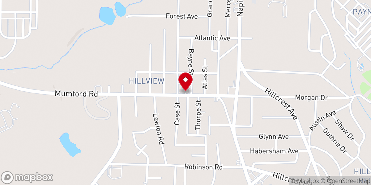 Map showing location of Greater Bellevue Baptist Church