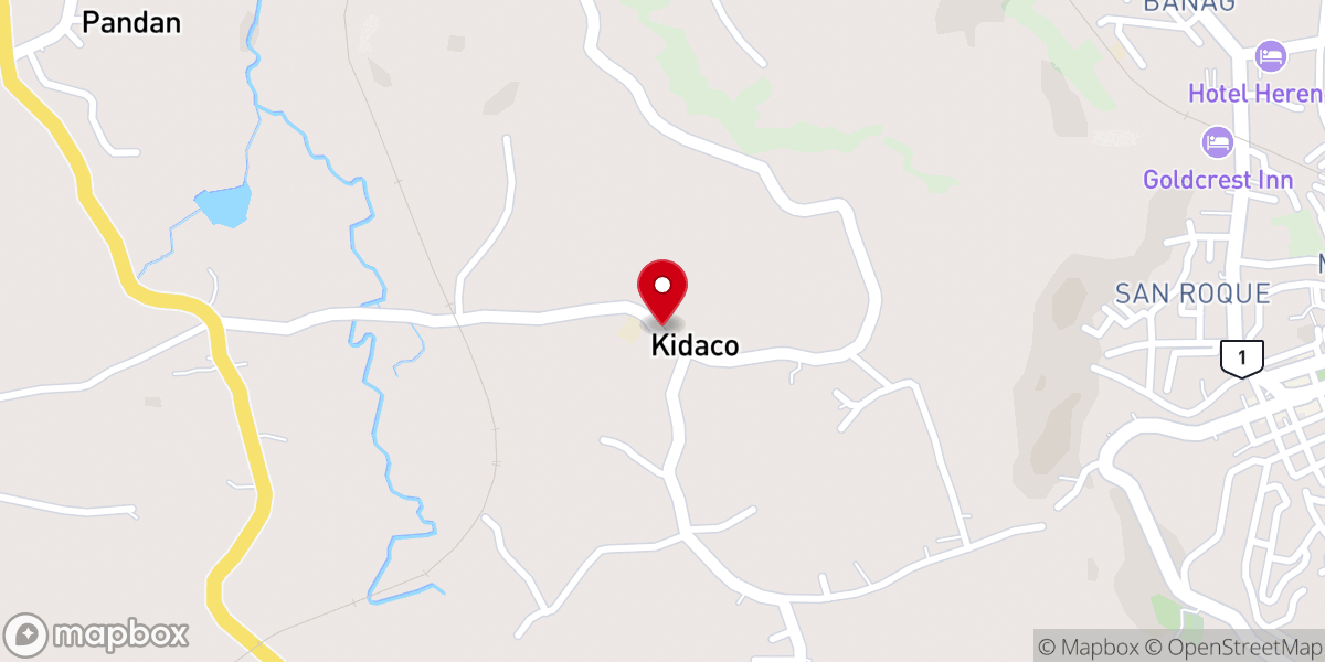 Map showing location of Holy Trinity Chapel - Brgy Kidaco