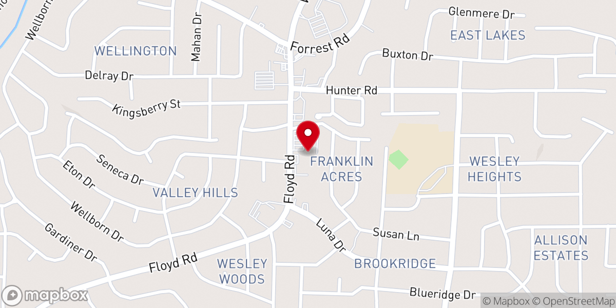 Map showing location of Kingdom of God Christian Center Inc