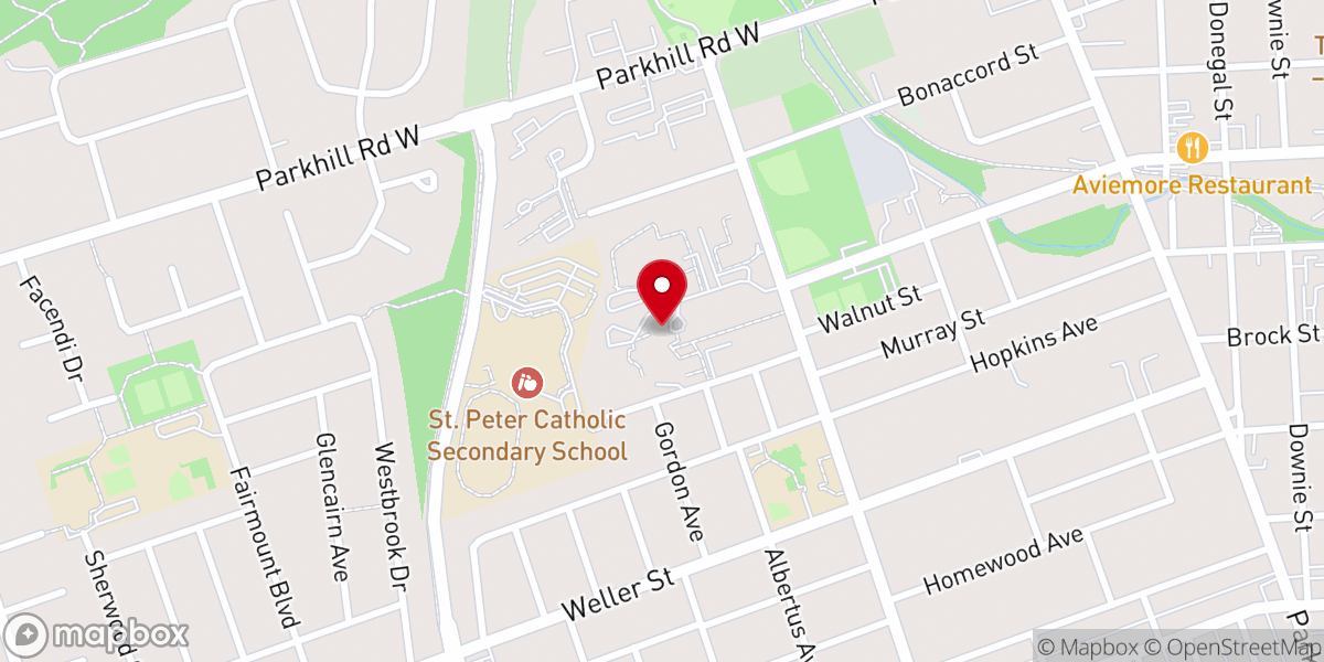 Map showing location of Church of the Open Bible