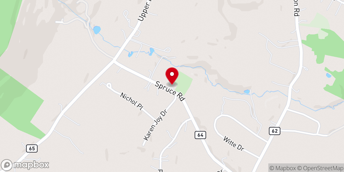 Map showing location of United Church of Christ at New Vernon