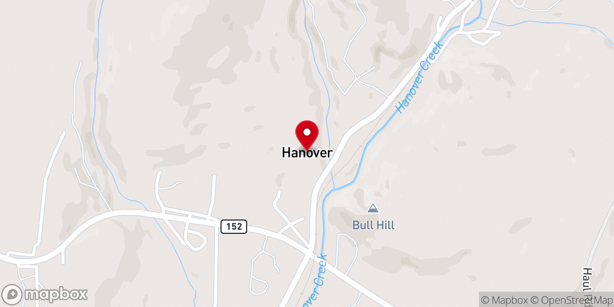 Map showing location of Hanover