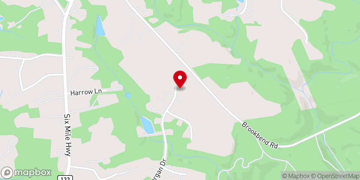 Map showing location of Woody's House