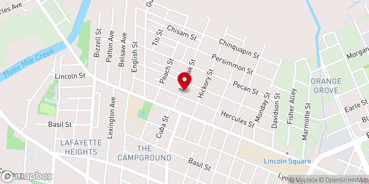 Map showing location of Stewart Memorial Christian Methodist Episcopal Church