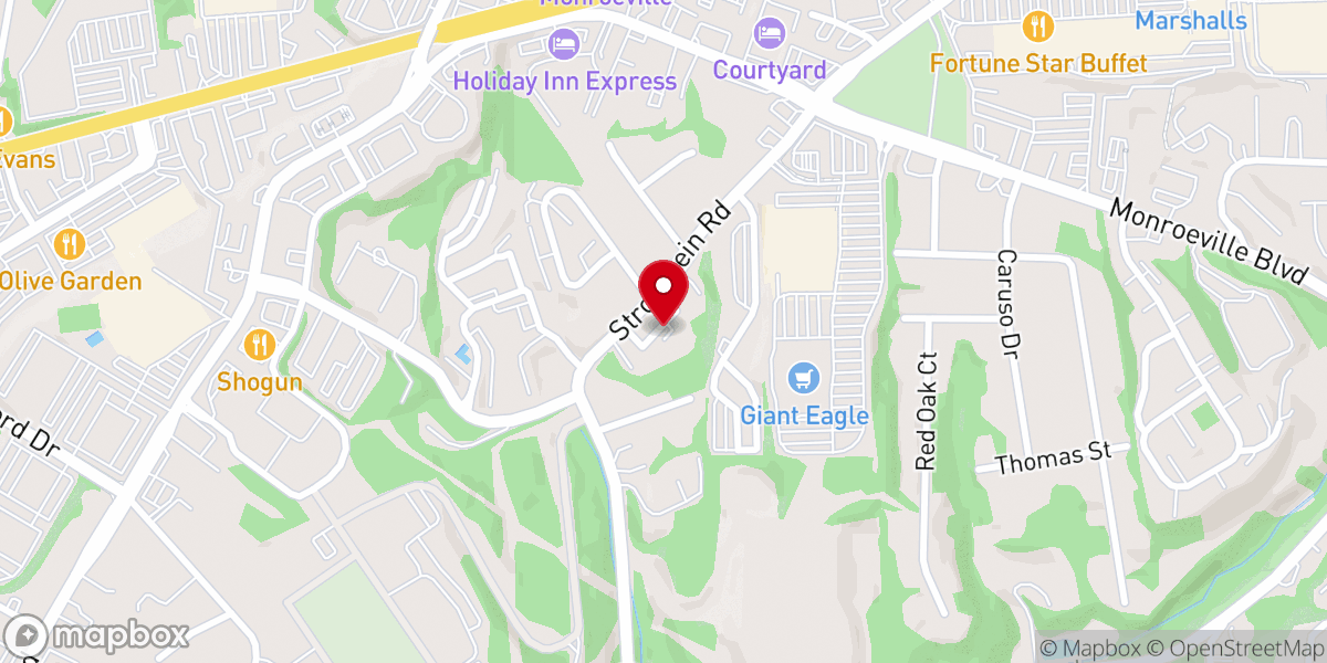 Map showing location of Stone Church Apartments