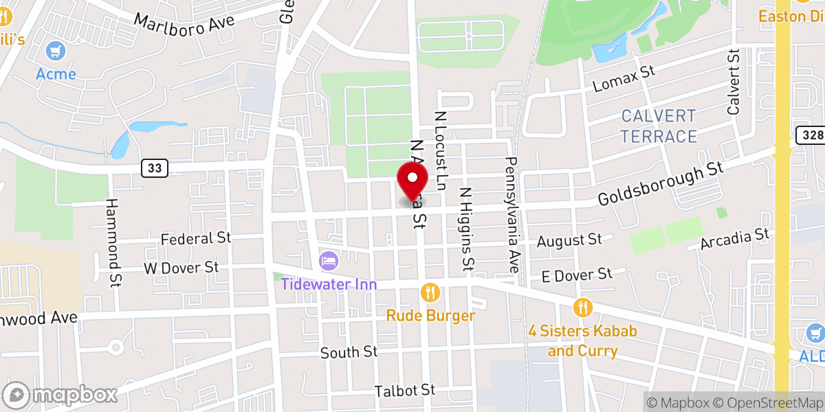 Map showing location of Oasis Easton
