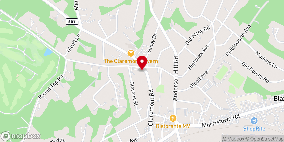 Map showing location of St. Bernard's Church