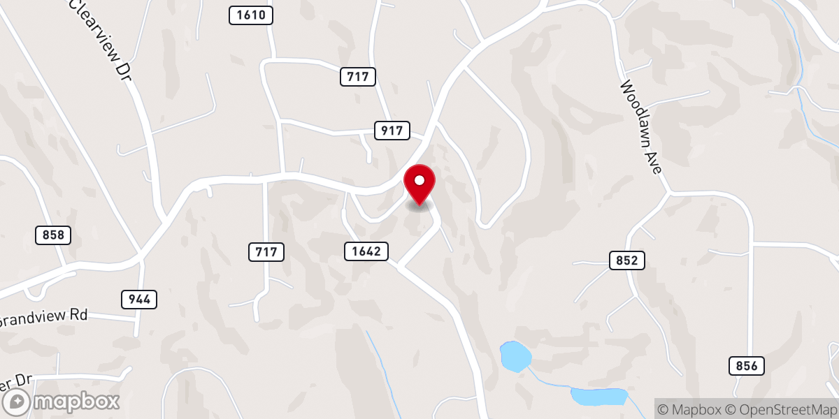 Map showing location of Calvary's Hill United
