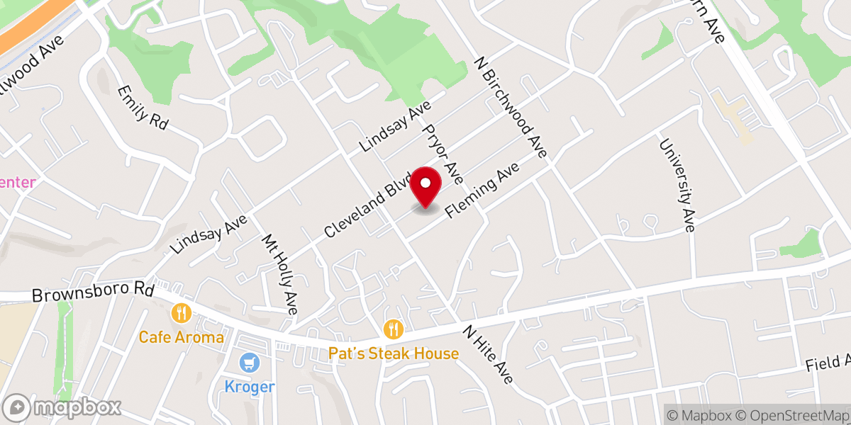 Map showing location of Mt Nebo Baptist Church