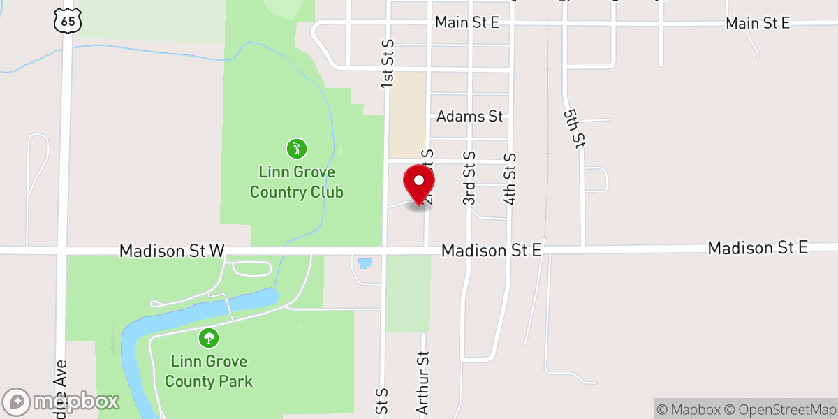 Map showing location of St Peter Lutheran Church
