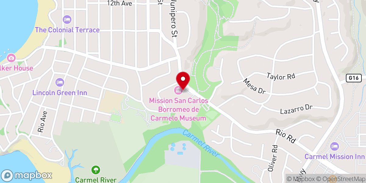 Map showing location of Blessed Sacrament Chapel