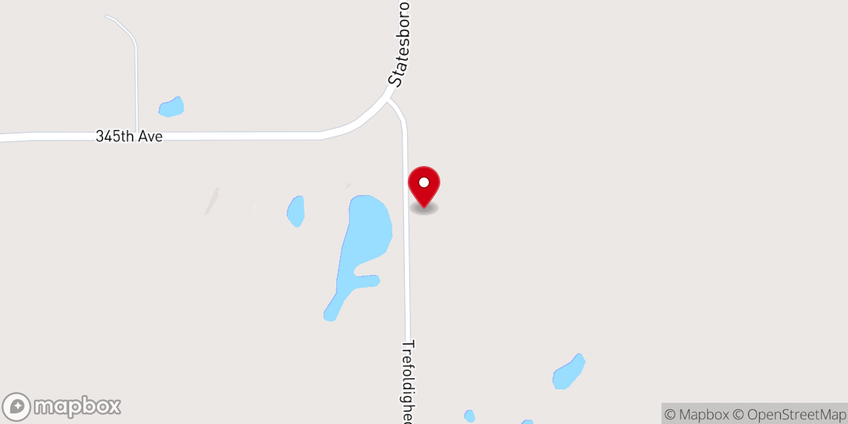 Map showing location of Trefoldighed Lutheran Church