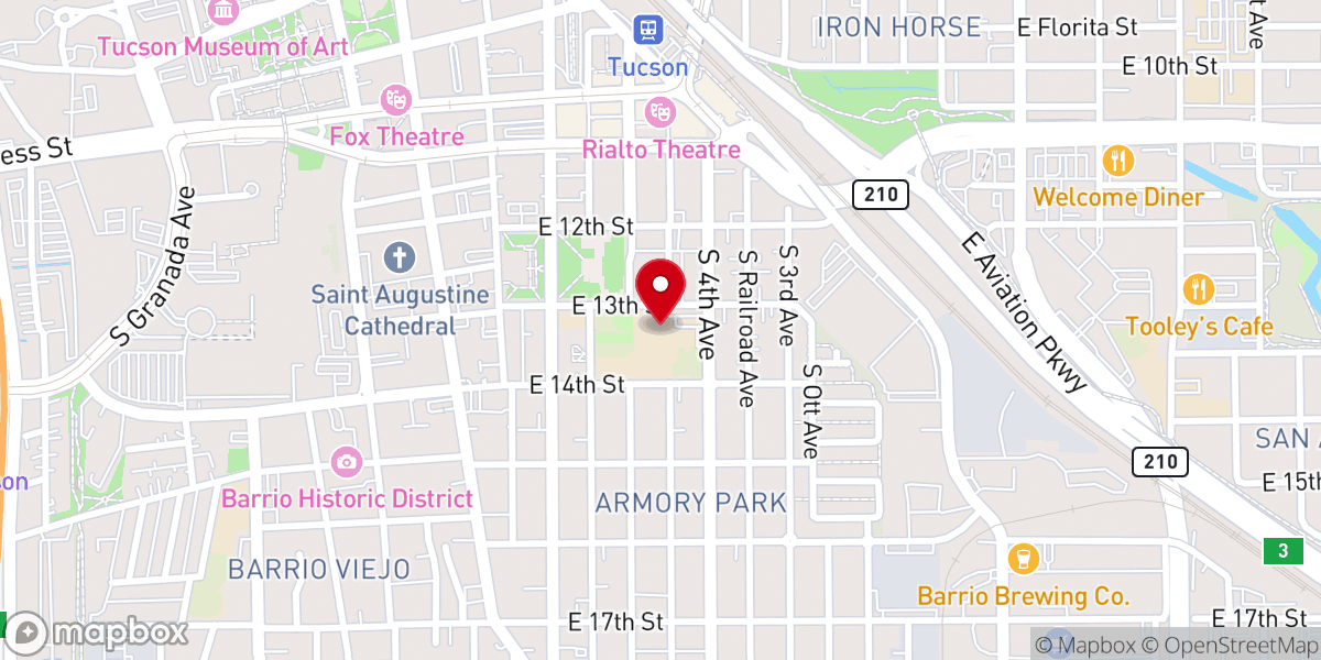 Map showing location of Redemption Church Tucson