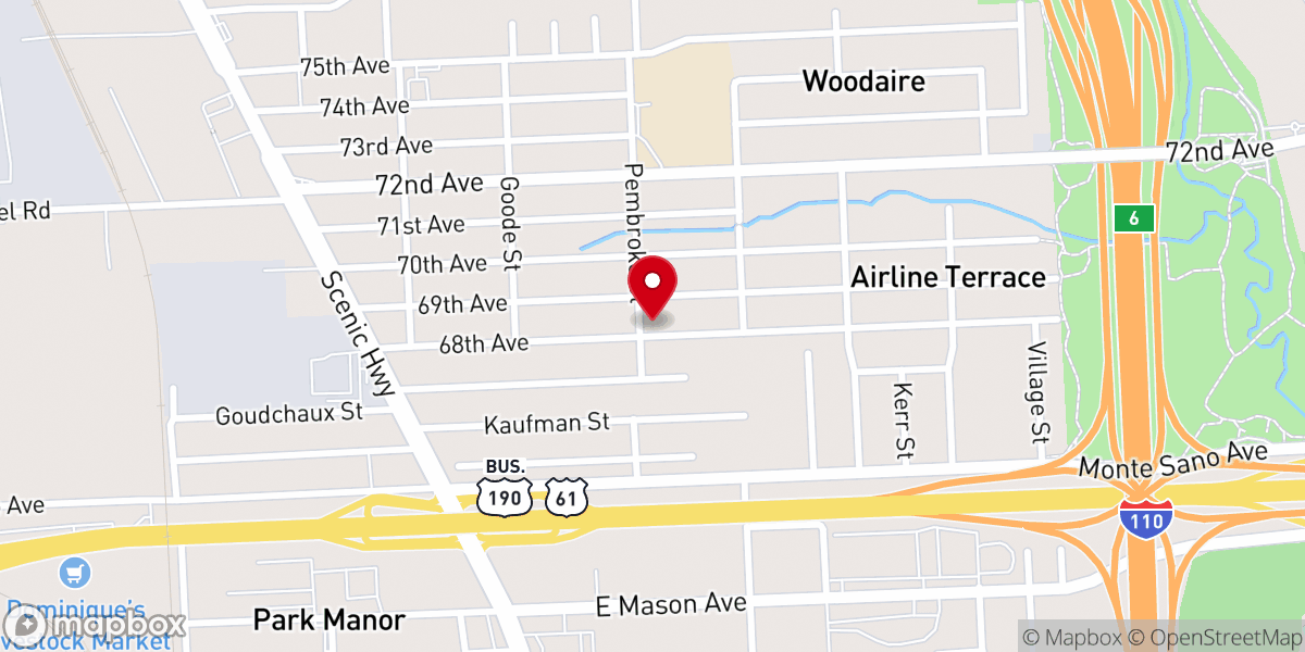 Map showing location of Sixtyeight Avenue Baptist Church