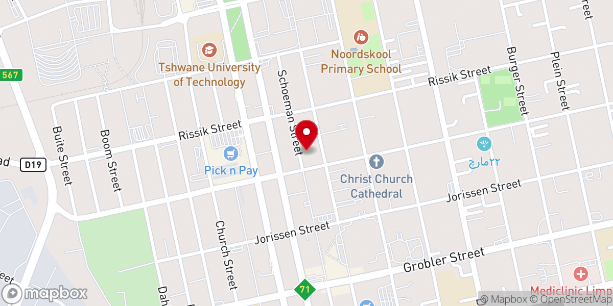 Map showing location of Freedom For All Nations Outreach, Polokwane Branch