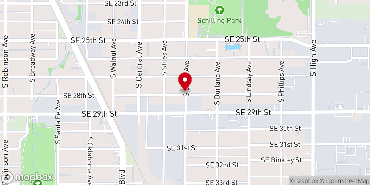 Map showing location of Calvary Baptist Tabernacle