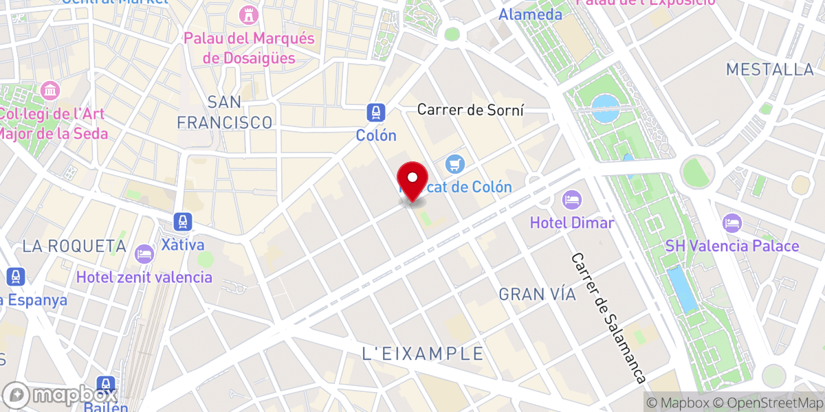 Map showing location of Real Convento de Predicadores de Valencia. Frailes Dominicos.