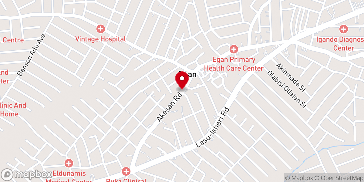 Map showing location of Winners Chapel Igando