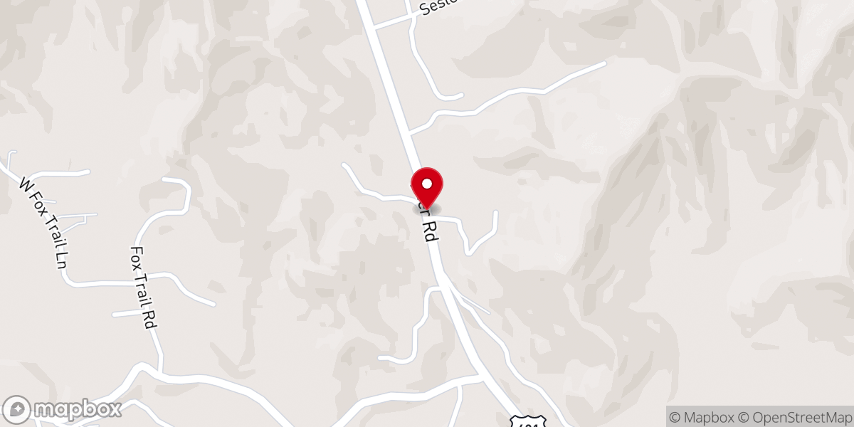 Map showing location of Island Creek Church