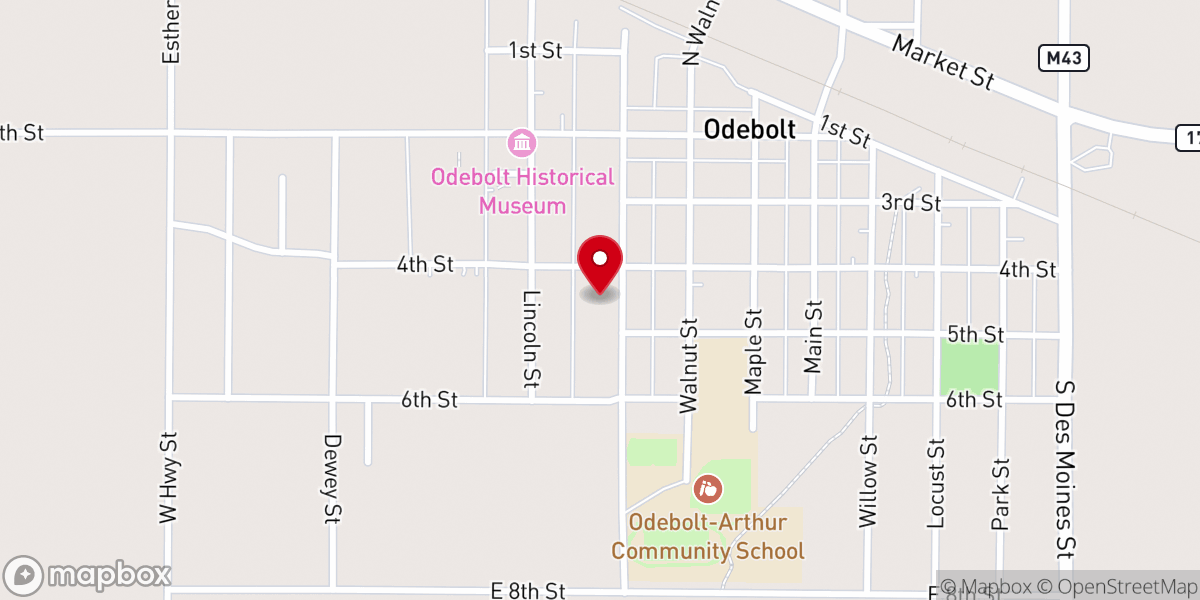 Map showing location of St Martin’s Catholic Church