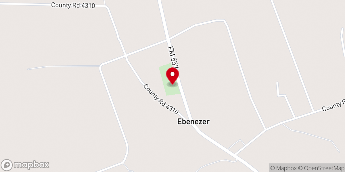 Map showing location of Ebenezer Friendship Baptist Church